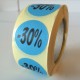 Etiket Ø27mm blauw -30% 500/rol Td27511630